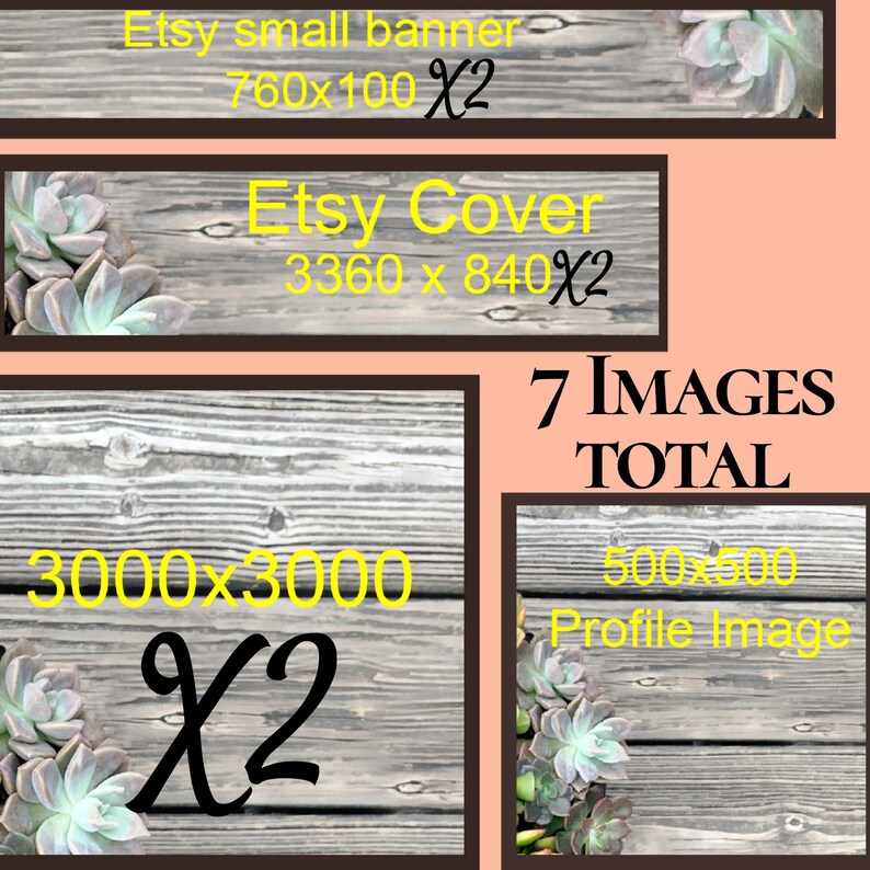 Download Succulent and Wood plank Background Etsy Shop Images ...