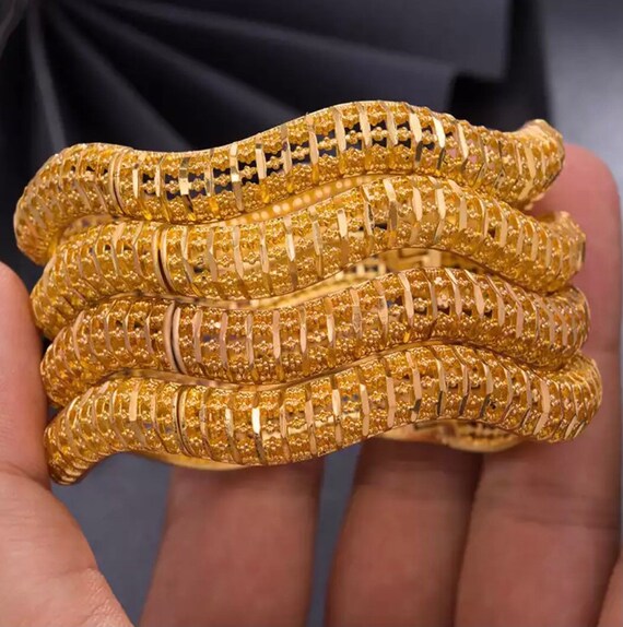 Gold bangles set of cheap 2