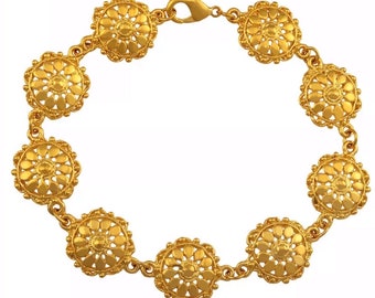 18k Gold Filled Chain Bracelet For Women Gold plated bracelet