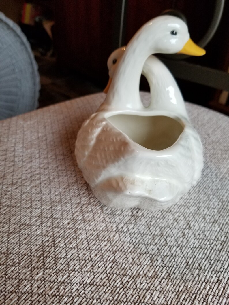 Vintage swan planter