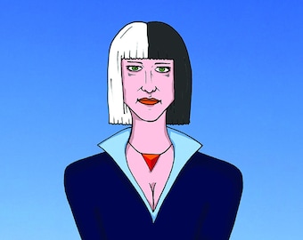 Future Lady Art Print: Original Digital Portrait (A2, A3, A4)