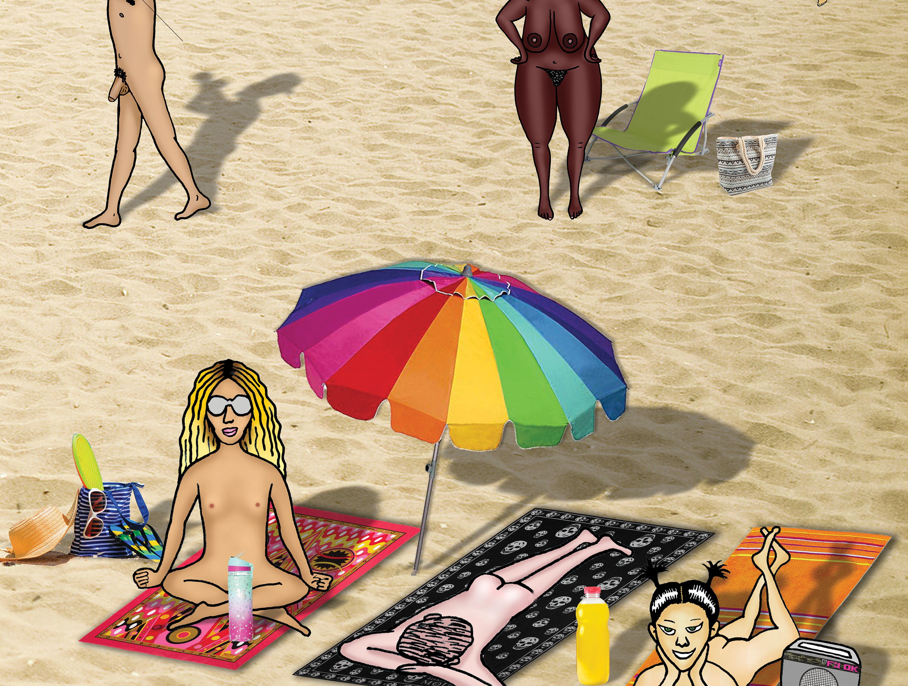 nudistcamps Nudist Beach - Etsy