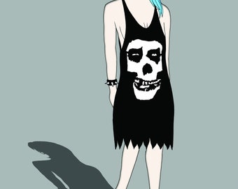Misfit Portrait Art Print | Original Digital Illustration