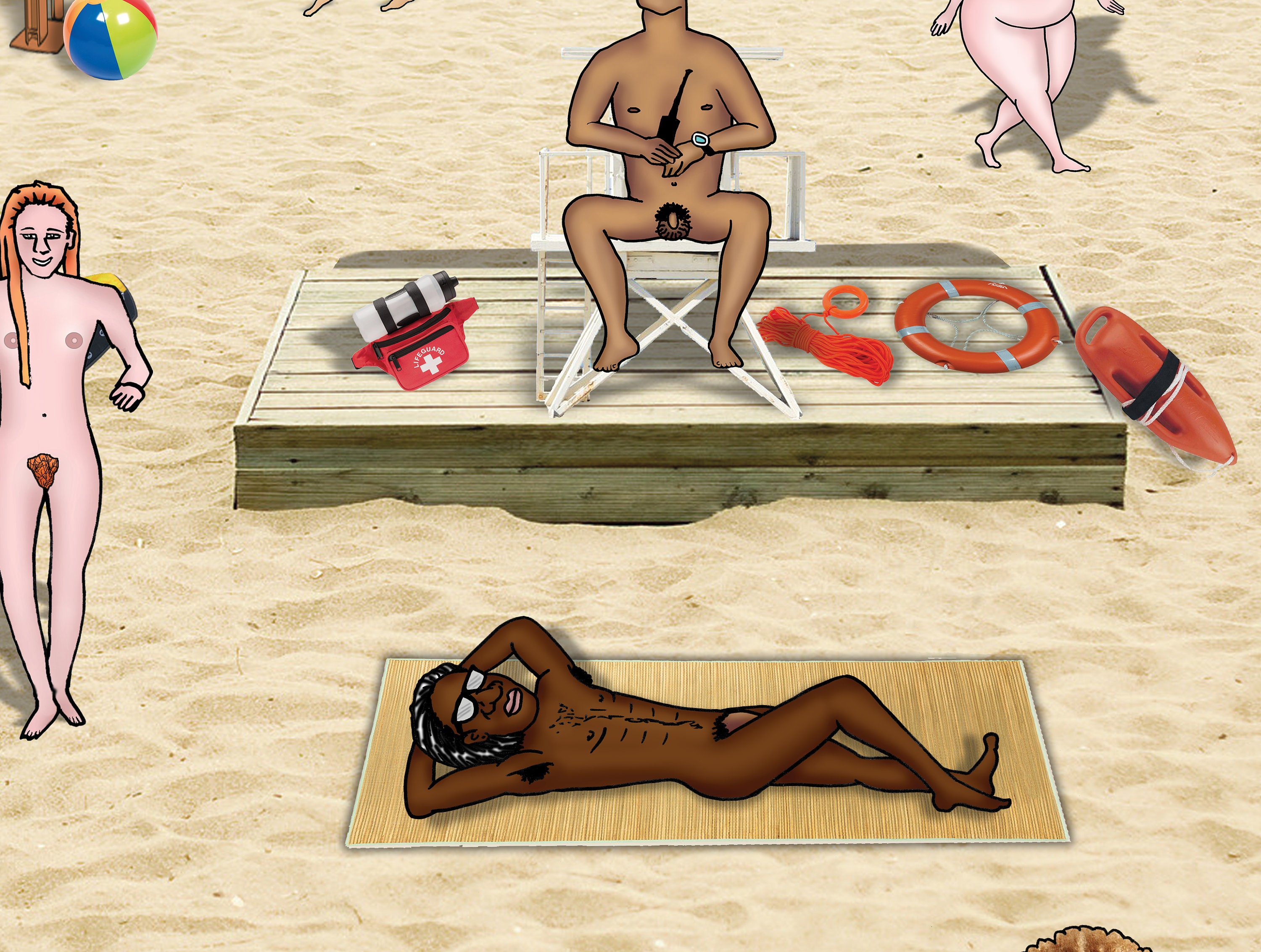 nudistcamps Nudist Beach - Etsy