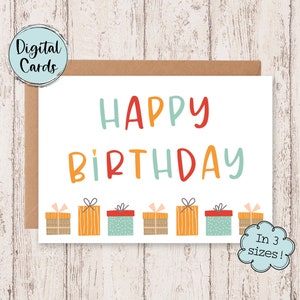 Birthday Printable Card | Birthday Digital Card | Happy Birthday Digital Card | Digital Download Birthday Card | Printable Birthday Cards
