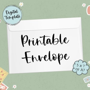A7 Envelope Template | A7 Digital Envelope | Printable 5x7 Envelope | Printable A7 Envelope | Digital 5x7 Envelope | Digital Envelope