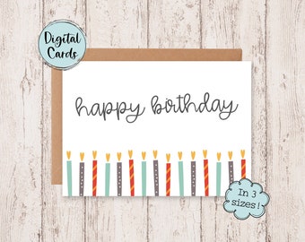 Printable Birthday Card | Birthday Card Printable | Digital Birthday Cards | Printable Happy Birthday Cards | Birthday Card Digital