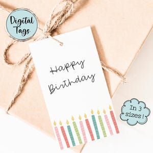 Digital Birthday Tags | Printable Birthday Tags | Birthday Digital Download Gift Tags | Party Gift Tags | Digital Birthday Gift Labels