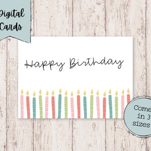 Printable Birthday Card Birthday Card Printable Digital Birthday Cards Printable Happy Birthday Cards Birthday Card Digital image 1