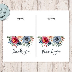 Digital Thank You Cards | Printable Thank You Cards | Floral Thank You ...