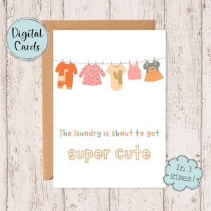 Afdrukbare babyshowerkaart | Afdrukbare babykaart | Wenskaart voor babyshower | Nieuwe babykaart | Afdrukbare babyshowerkaart | Babykaart