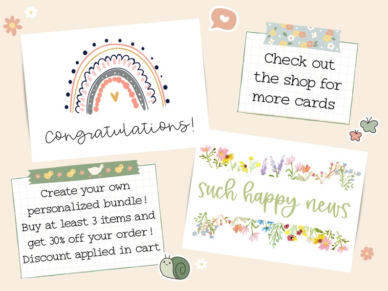 Floral Congratulations Printable Cards Wedding - Etsy