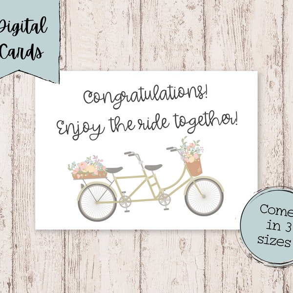 Wedding Congratulations Printable Cards | Wedding Congratulations Printable Card | Digital Download Card | Congratulations Digital Cards