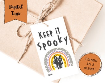 Digital Halloween Gift Tags | Printable Halloween Tags | Halloween Treat Gift Tags | Gift Tags for Halloween | Halloween Goodie Bag Tags