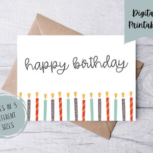 Printable Birthday Card Birthday Card Printable Digital - Etsy