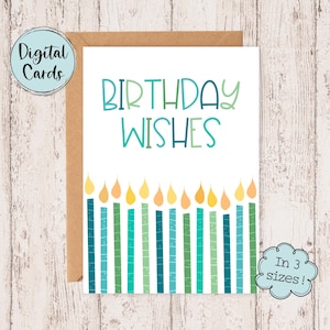 Printable Birthday Card | Digital Birthday Card | Digital Birthday Greeting Card | Birthday Printable Card | Greeting Card for Birthday
