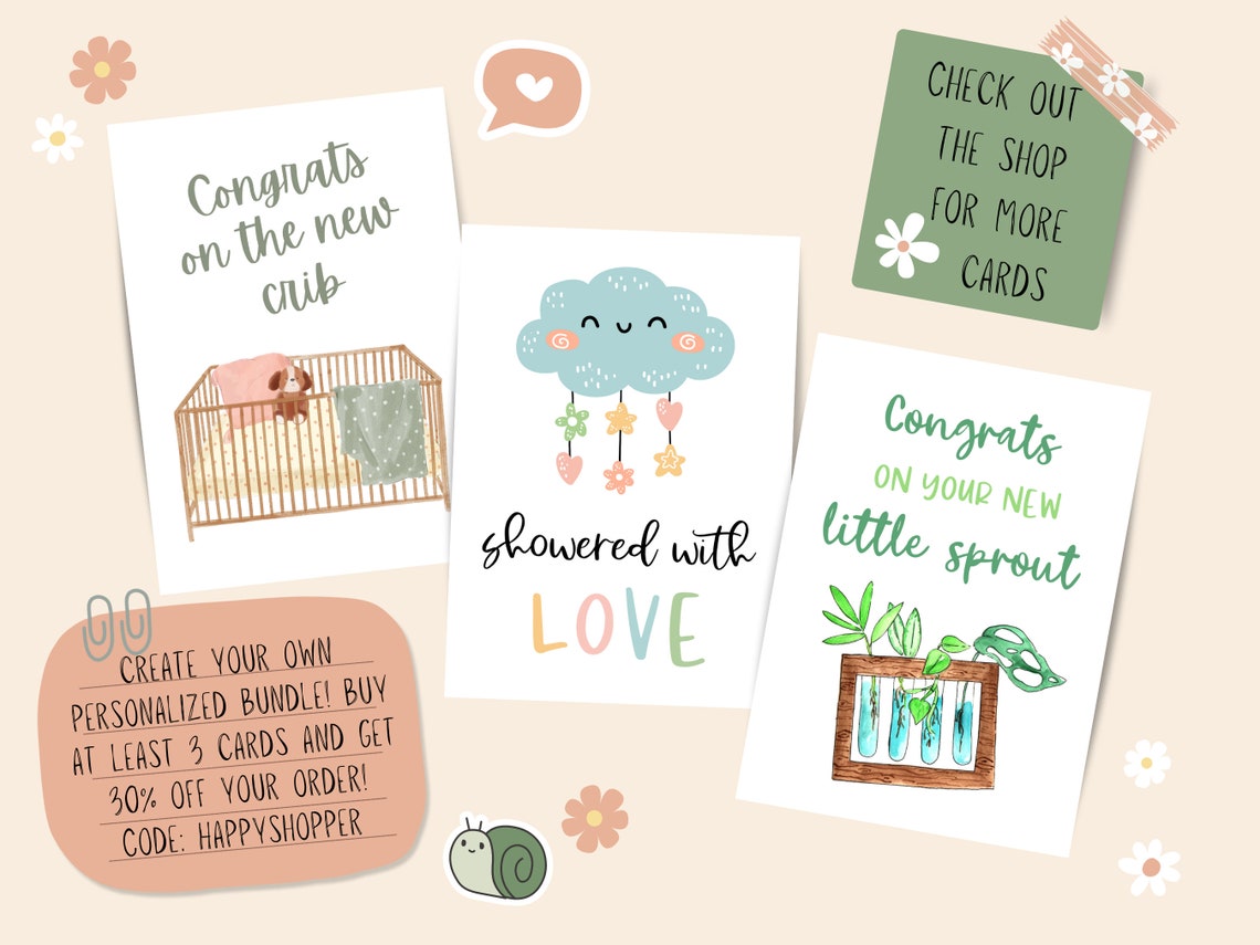 Baby Shower Digital Card Baby Shower Printable Card Baby - Etsy