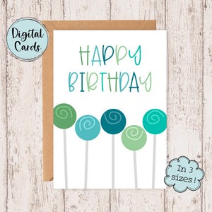 Geburtstagskarte zum Ausdrucken | Digitale Geburtstagskarte | Digitale Geburtstagskarten | Alles Gute zum Geburtstag Karten | Glückwunschkarte zum Geburtstag