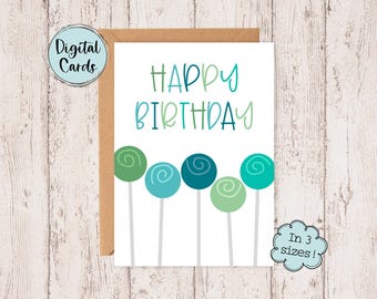 Printable Birthday Card | Digital Happy Birthday Card | Digital Birthday Cards | Printable Happy Birthday Cards | Greeting Card for Birthday