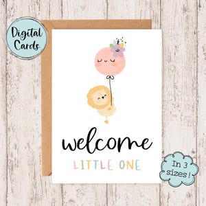 Baby Shower Digital Card | Printable Baby Shower Printable Card | New Baby Card | Greeting Cards for Baby Shower | Cards for New Baby