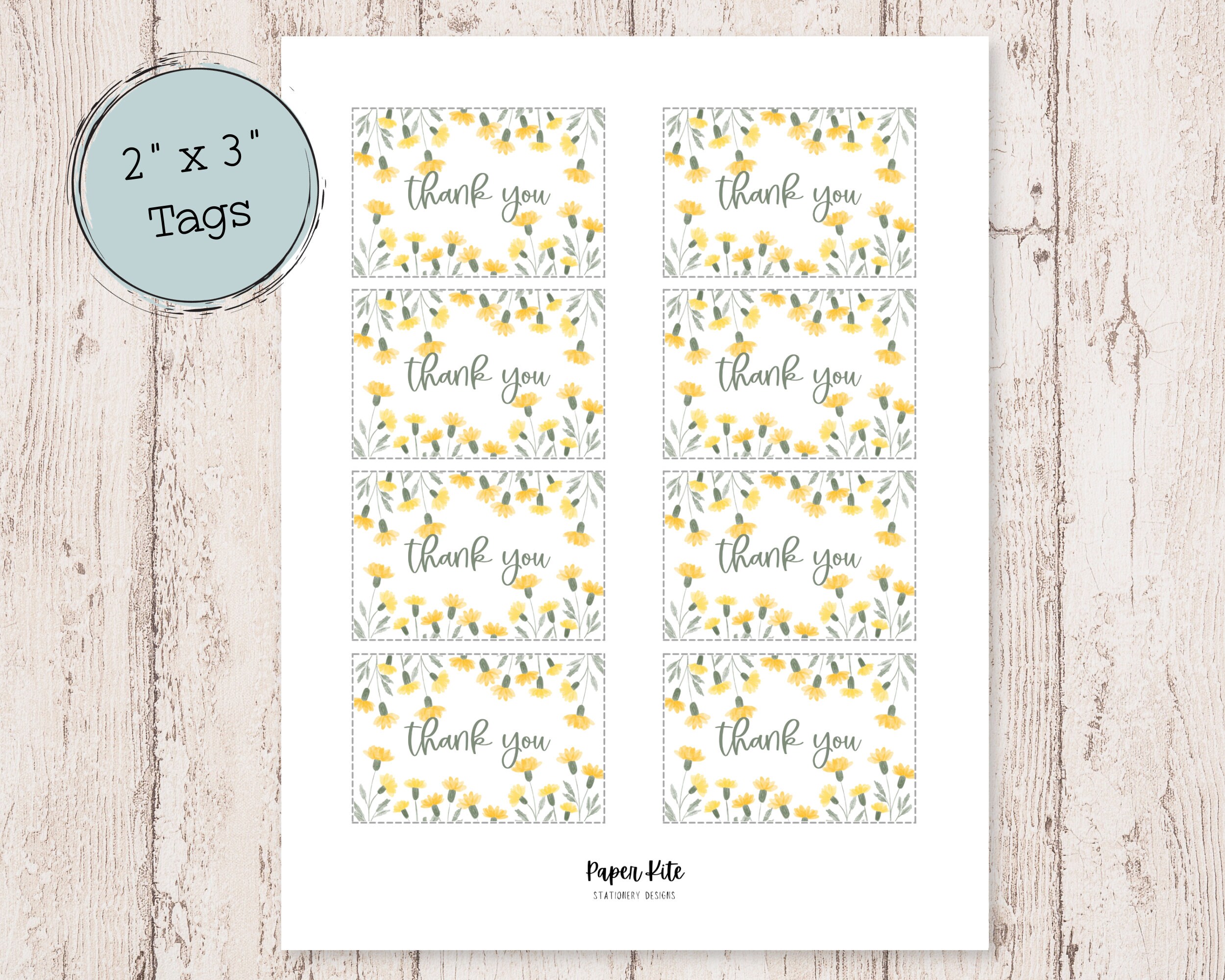 Thank You Printable Tags Digital Thank You Tags Floral Thank You