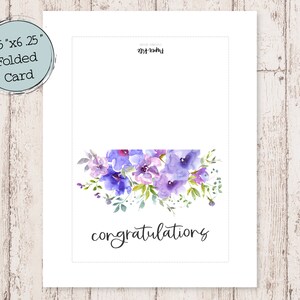Floral Congratulations Printable Cards | Wedding Congratulations ...