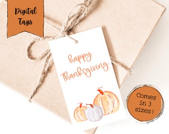 Thanksgiving Digital Gift Tags | Printable Fall Gift Tags | Fall Gift Tag | Printable Thanksgiving Gift Tags | Thanksgiving Digital Gift Tag