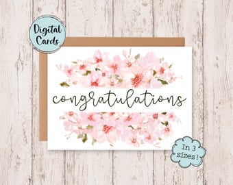 florale de félicitations de Zazzle.be Liste d'envies Vous avez des idées ? imprimable pour mariage | de félicitations pour mariage | Carte numérique de félicitations | Carte de mariage aquarelle florale