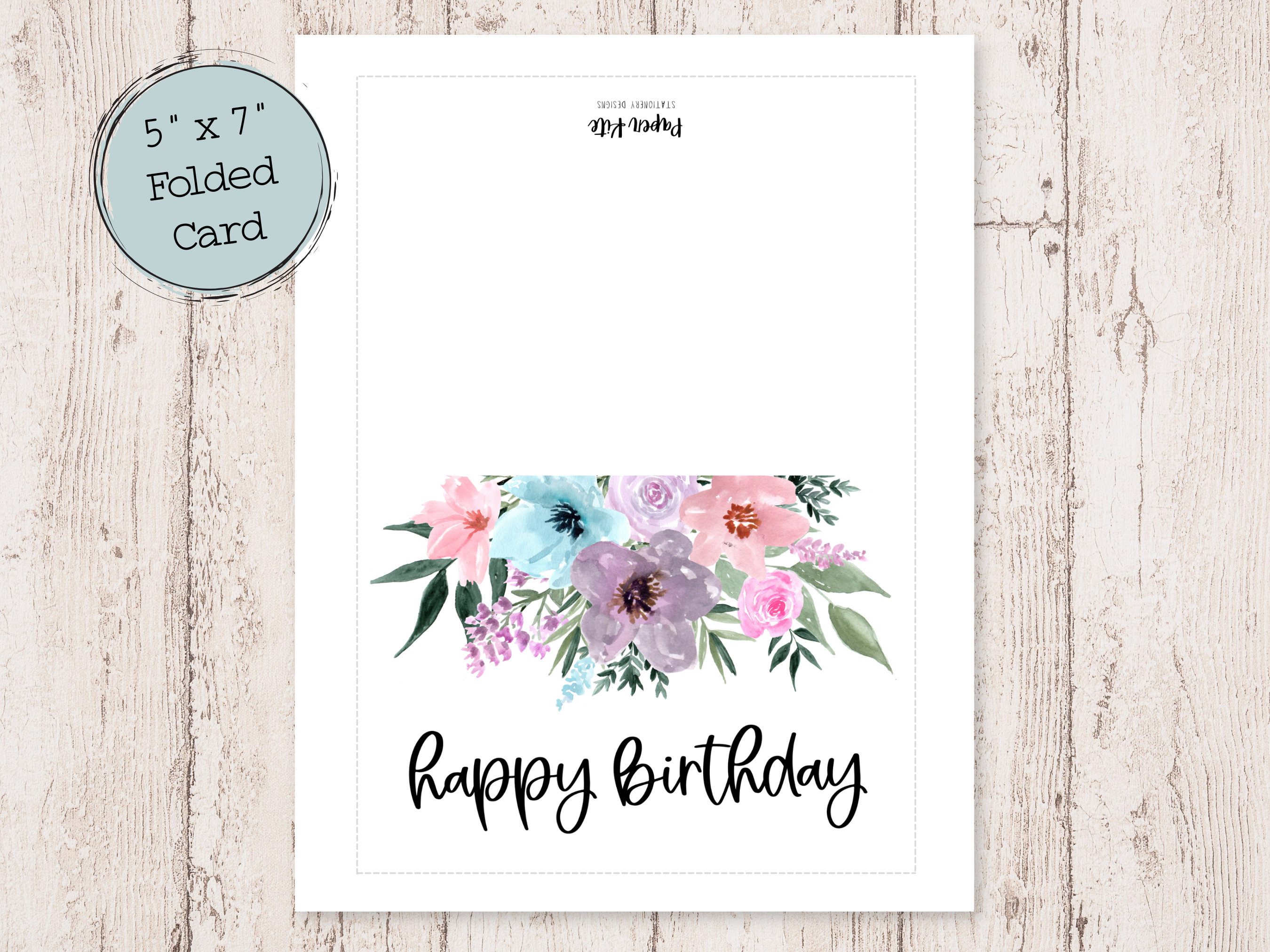 Happy Birthday Digital Card Birthday Printable Card - Etsy