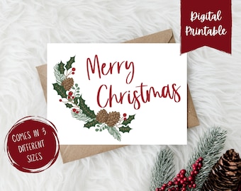 Digital Christmas Greeting Card | Merry Christmas Card | Printable Christmas Card | Printable Holiday Greeting Card | Digital Christmas Card