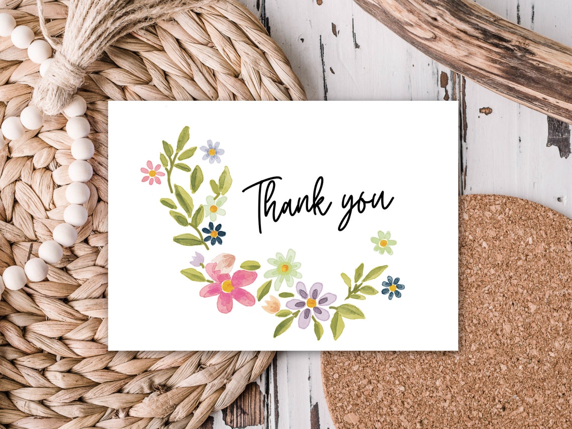 Thank You Digital Printable Card Digital Thank You Card Thank You ...