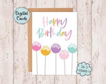Printable Birthday Card | Digital Happy Birthday Card | Digital Birthday Cards | Printable Happy Birthday Cards | Greeting Card for Birthday