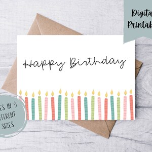 Printable Birthday Card Birthday Card Printable Digital - Etsy