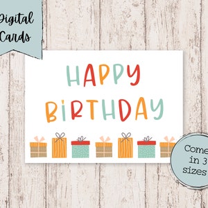 Birthday Printable Card | Birthday Digital Card | Happy Birthday Digital Card | Digital Download Birthday Card | Printable Birthday Cards