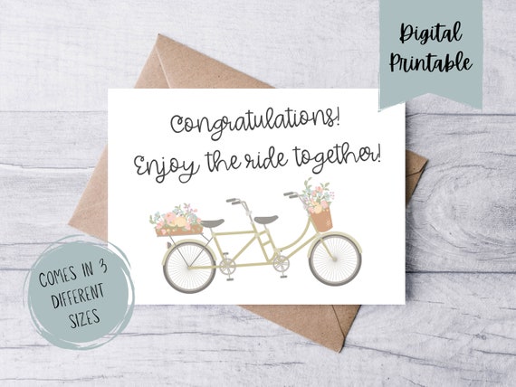 Wedding Congratulations Printable Cards Wedding - Etsy