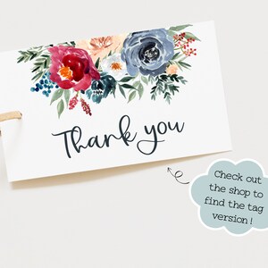Digital Thank You Cards | Printable Thank You Cards | Floral Thank You ...
