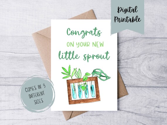 Baby Shower Digital Printable Card Baby Printable Card - Etsy