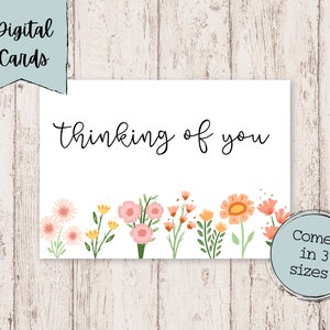 Thinking of You Card | Condolences Card | Sympathy Card | Thinking of You Printable Card | Greeting Card | Thinking of You Digital Card