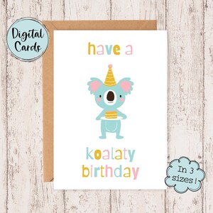 Party Animal Birthday Card | Birthday Printable Card | Digital Birthday Card | Animal Birthday Card | Birthday Card for Kids | Kids Birthday