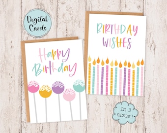 Cartões imprimíveis de aniversário | cartão digital de aniversário | Cartões de aniversário | Cartões digitais de feliz aniversário | Cartões de aniversário | Cartões de aniversário para impressão