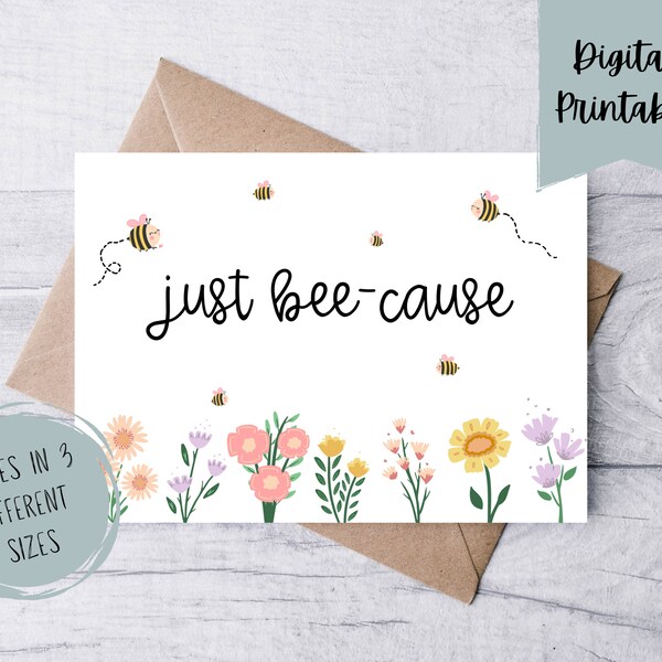 Just Because Card - Etsy