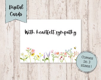 Sympathy Printable Card | Digital Condolences Card | Printable Sympathy Card | Mourning Card | Grieving Card | Digital Sympathy Card