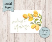 Sending A Squeeze Digital Greeting Card | Sending A Squeeze Printable Card | Printable Greeting Cards | Greeting Digital Download Cards