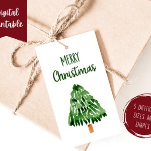 Digital Christmas Gift Tags | Printable Christmas Gift Tags | Christmas Tree Gift Tag | Merry Christmas Tag | Gift Tags for Christmas