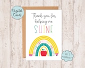 Teacher Appreciation Printable Card | Teacher Appreciation Digital Card | Teacher Thank You Digital Download Card |Teacher Appreciation Card