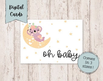 Baby Shower Digital Printable Card | Baby Shower Printable Card | Baby Digital Download Card | Baby Shower Digital Cards | Expecting Card