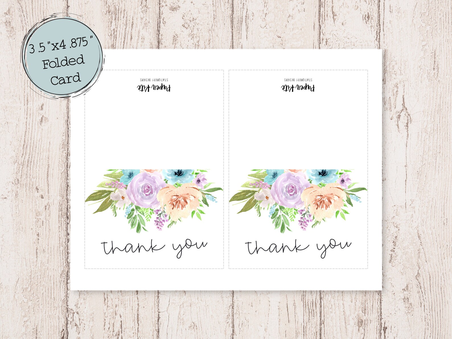 Digital Thank You Cards | Printable Thank You Cards | Floral Thank You ...