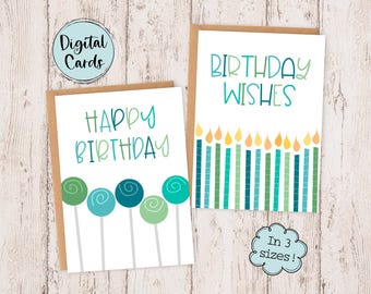 Cartões imprimíveis de aniversário | cartão digital de aniversário | Cartões de aniversário | Cartões digitais de feliz aniversário | Cartões de aniversário | Cartões de aniversário para impressão