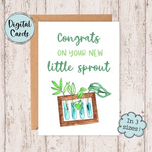 Baby Shower Digital Printable Card | Baby Printable Card | Baby Digital Download Card | Baby Shower Printable Cards | Digital Baby Card
