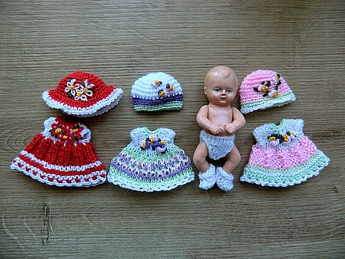Miniature doll clothes clothing set dolls suit beanie dress Etsy
